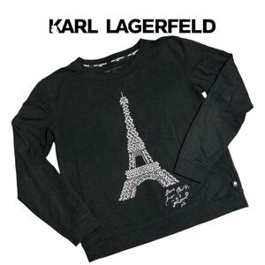 Karl Lagerfeld Paris Women’s Studded‎ Eiffel Tower Long Sleeve Shirt - Size S